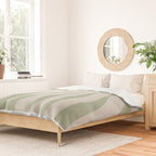 Maldives Abstract Botanical Pattern in Sage and Beige Duvet Cover Gallery Image 2