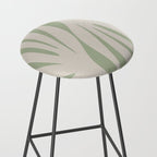 Maldives Abstract Botanical Pattern in Sage and Beige Stool Gallery Image 2