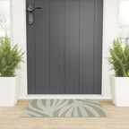 Maldives Abstract Botanical Pattern in Sage and Beige Welcome Mat Gallery Image 3