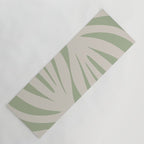 Maldives Abstract Botanical Pattern in Sage and Beige Yoga Mat Gallery Image 1