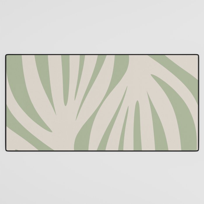 Maldives Abstract Botanical Pattern in Sage and Beige Desk Mat Gallery Image 3