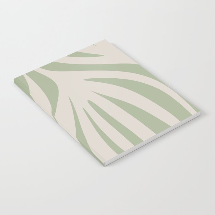 Maldives Abstract Botanical Pattern in Sage and Beige Notebook Gallery Image 2