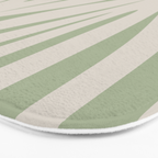 Maldives Abstract Botanical Pattern in Sage and Beige Bath Mat Gallery Image 3