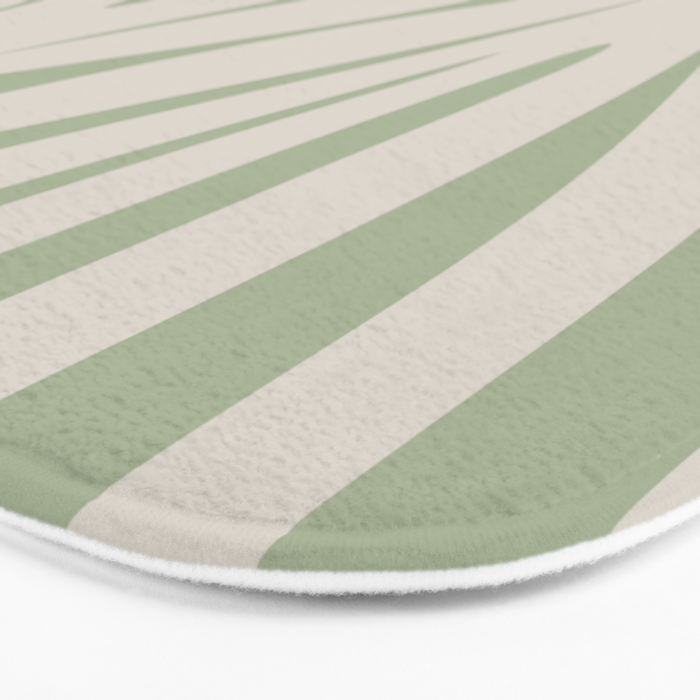 Maldives Abstract Botanical Pattern in Sage and Beige Bath Mat Gallery Image 3