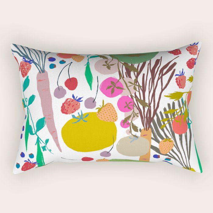 Summer Garden Joy Rectangular Pillow Gallery Image 1