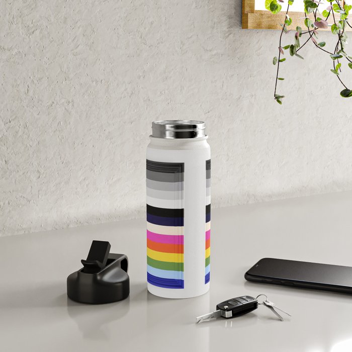 Garage Sale Painting of Peasants with Color Bars Water Bottle Gallery Image 4