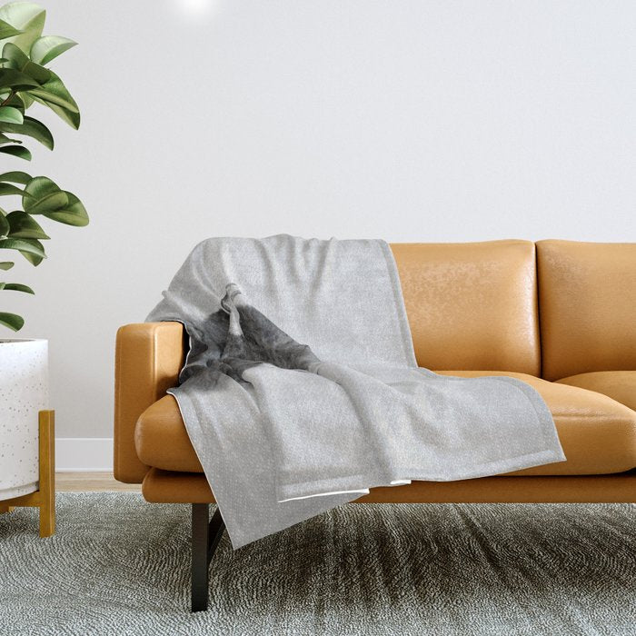 Buffalo - Black & White Throw Blanket Gallery Image 1