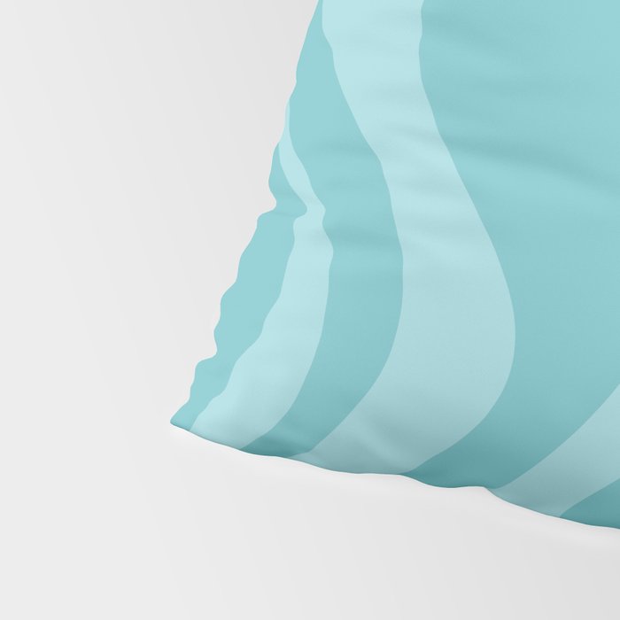 Retro Liquid Swirl Abstract Pattern in Aqua Teal Pillow Sham Gallery Image 4