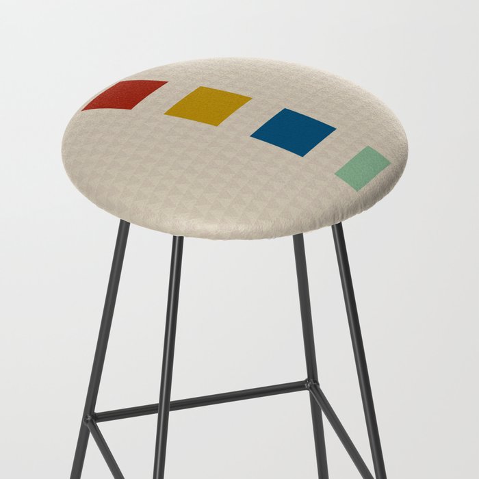 four elements II tweed and primary colors Stool Gallery Image 2
