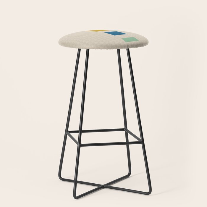 four elements II tweed and primary colors Stool Gallery Image 1