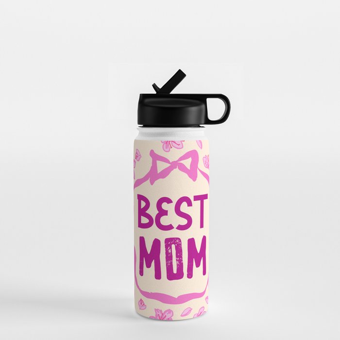 Best Mom Coquette Cherry Blossom Water Bottle Gallery Image 1