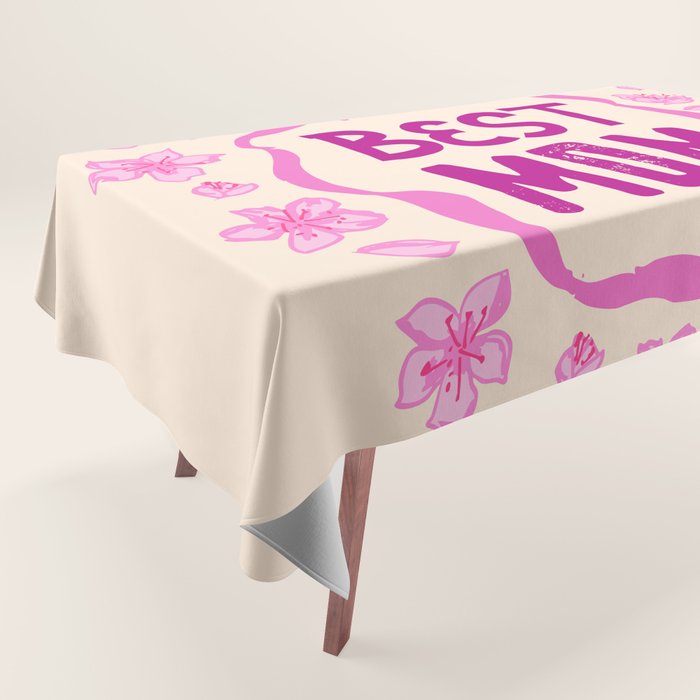 Best Mom Coquette Cherry Blossom Tablecloth Gallery Image 1