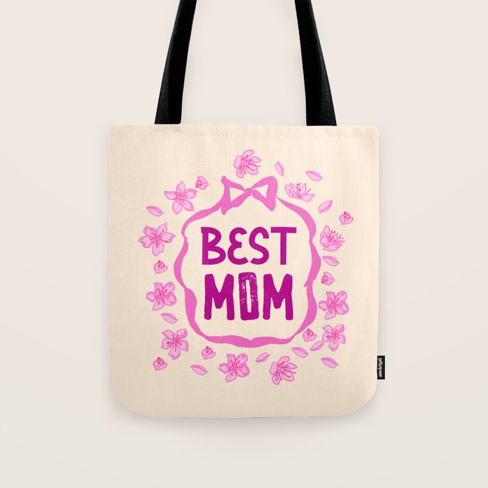 Best Mom Coquette Cherry Blossom Tote Bag Gallery Image 1