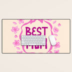 Best Mom Coquette Cherry Blossom Desk Mat Gallery Image 1