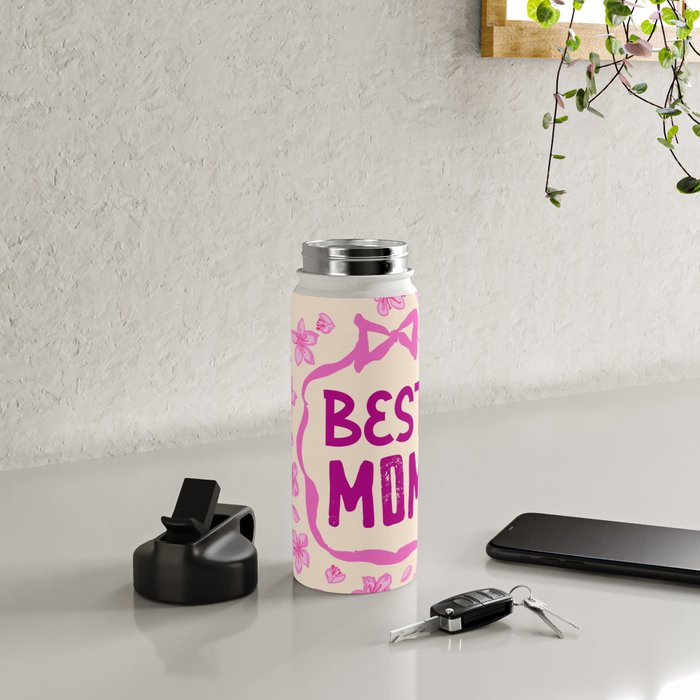 Best Mom Coquette Cherry Blossom Water Bottle Gallery Image 4