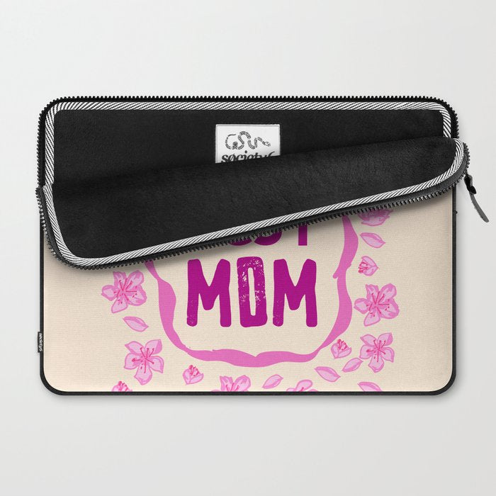 Best Mom Coquette Cherry Blossom Laptop Sleeve Gallery Image 2