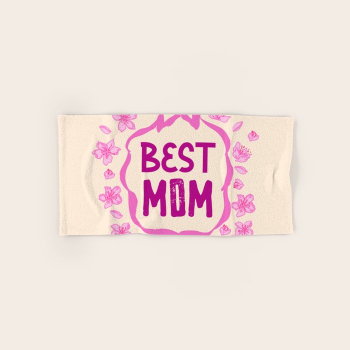 Best Mom Coquette Cherry Blossom Bath Towel Gallery Image 1