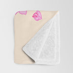 Best Mom Coquette Cherry Blossom Throw Blanket Gallery Image 3