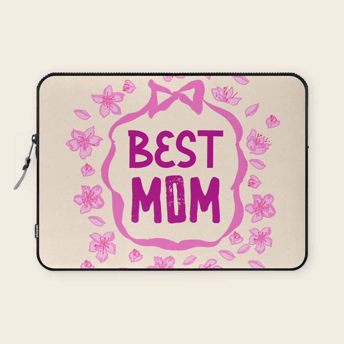 Best Mom Coquette Cherry Blossom Laptop Sleeve Gallery Image 1