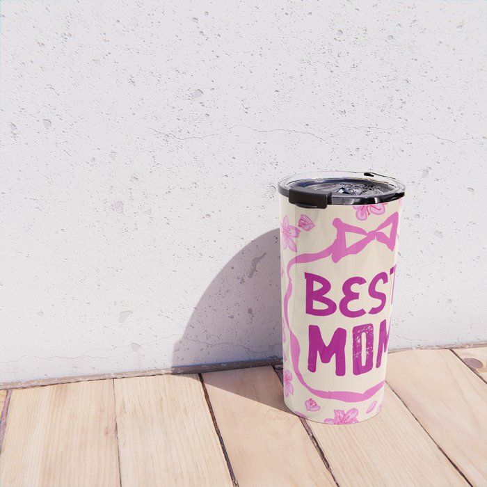 Best Mom Coquette Cherry Blossom Travel Mug Gallery Image 4