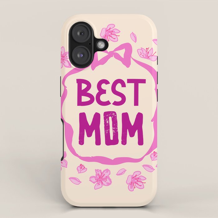 Best Mom Coquette Cherry Blossom iPhone Case Gallery Image 1