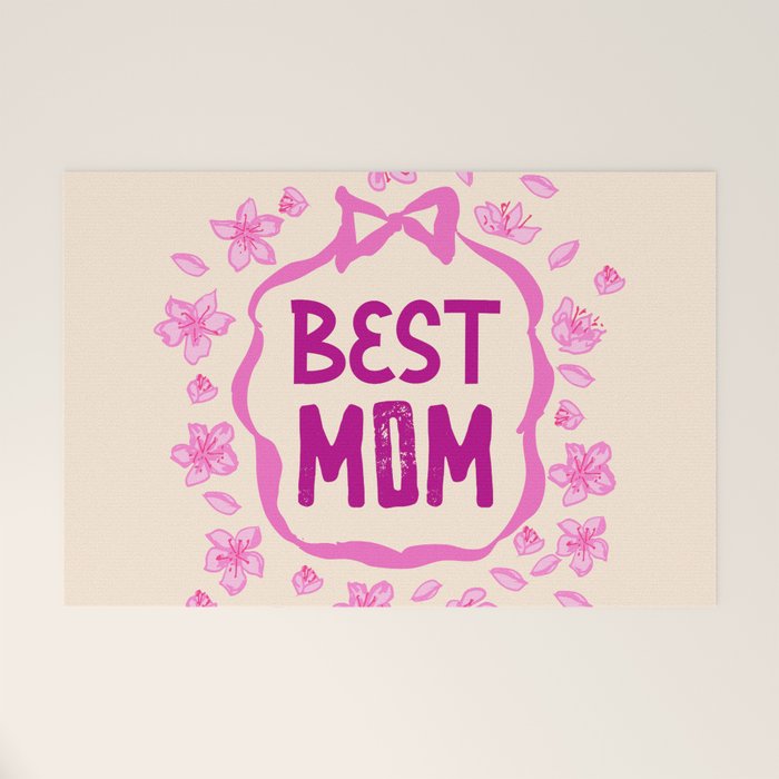 Best Mom Coquette Cherry Blossom Welcome Mat Gallery Image 1