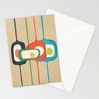 Mid-Century Abstract Balance 04 Stationery Card Gallery Image 2