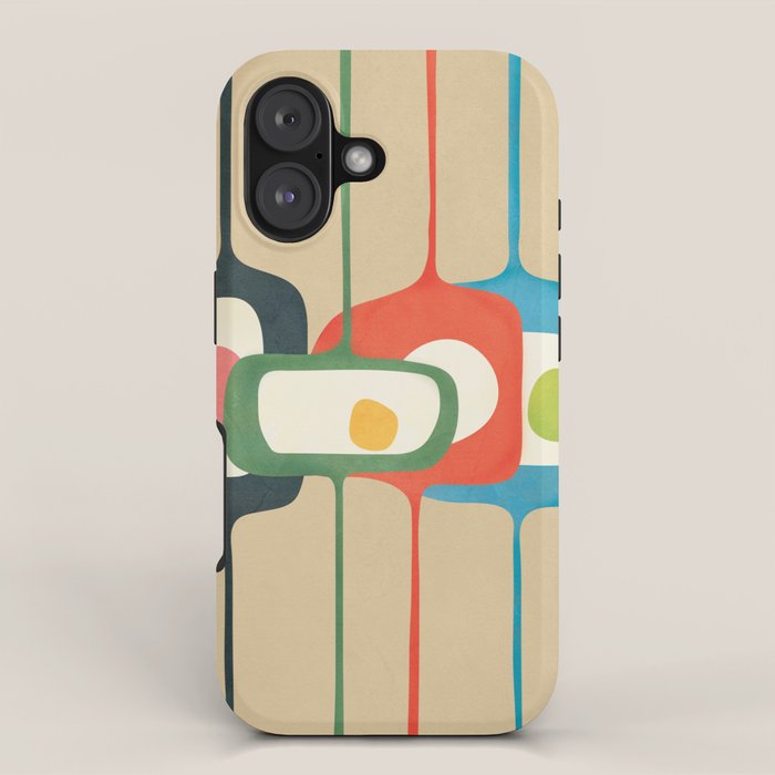 Mid-Century Abstract Balance 04 iPhone Case Gallery Image 1