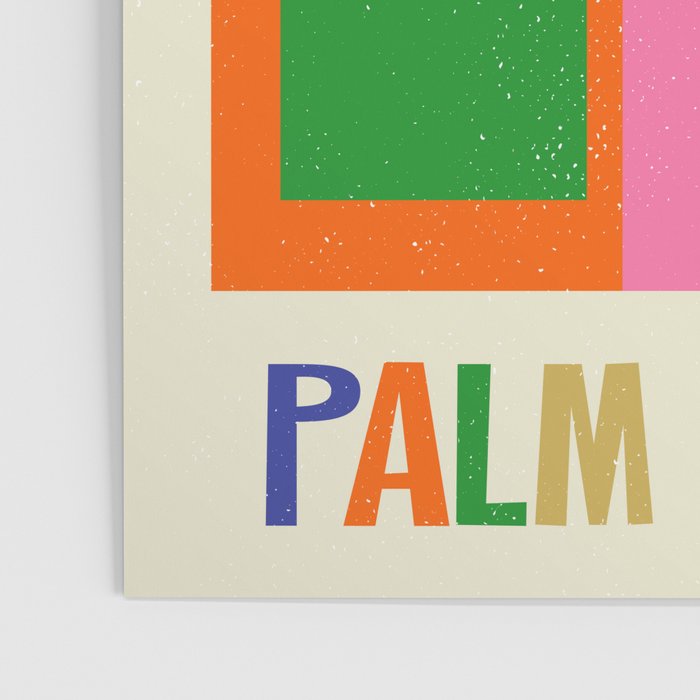 Mid Century Modern Palm Springs Retro Vintage Aesthetic Geometric Abstract Travel Poster Poster Gallery Image 3