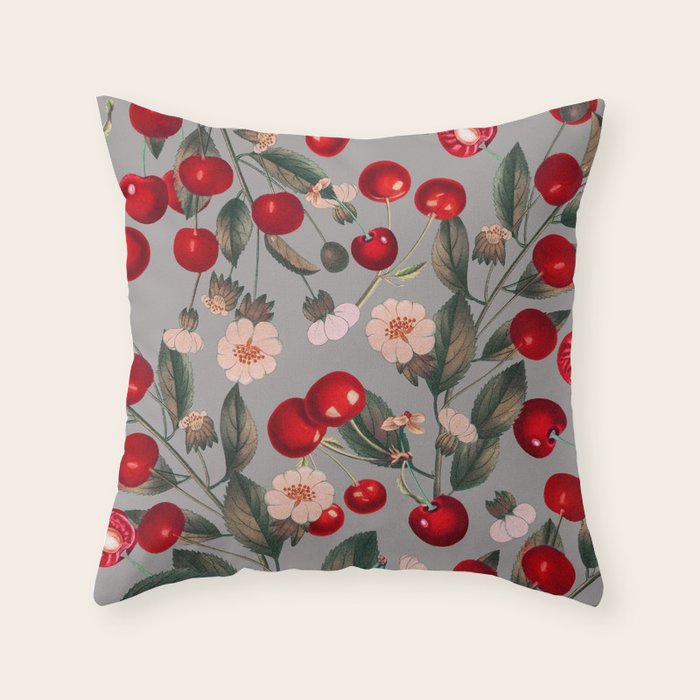 SWEET CHERRY IV Throw Pillow Gallery Image 1