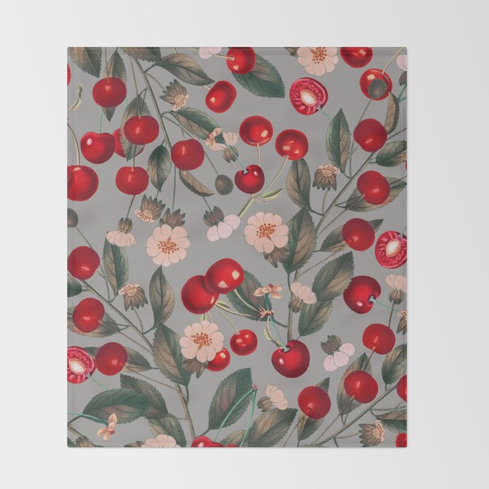 SWEET CHERRY IV Throw Blanket Gallery Image 2