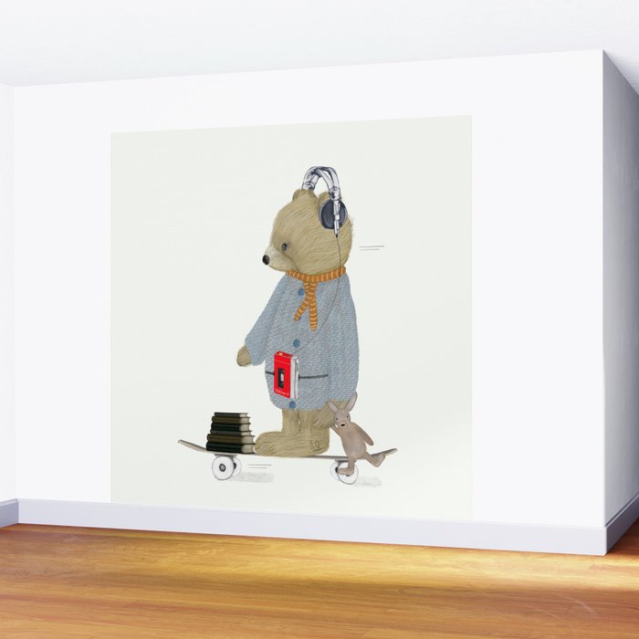 skate bear Wall Mural Gallery Image 2