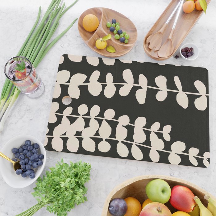 Minimal Abstract Leaves 17 Cutting Board Gallery Image 2