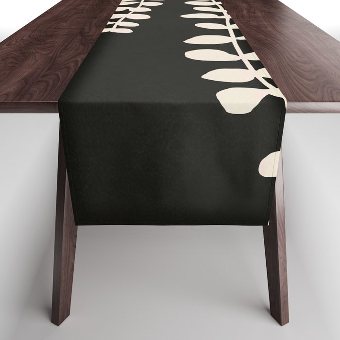 Minimal Abstract Leaves 17 Table Runner Gallery Image 1
