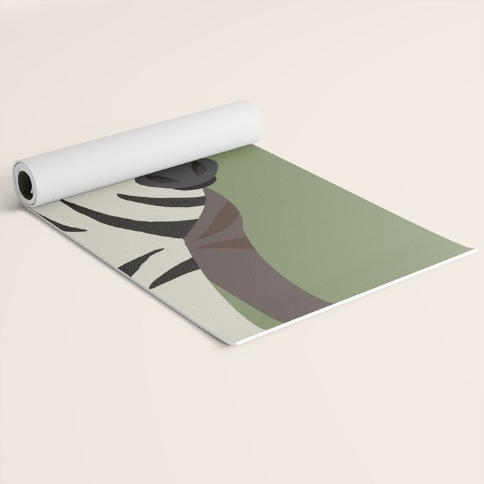 Zebra, Animal Portrait Yoga Mat Gallery Image 2