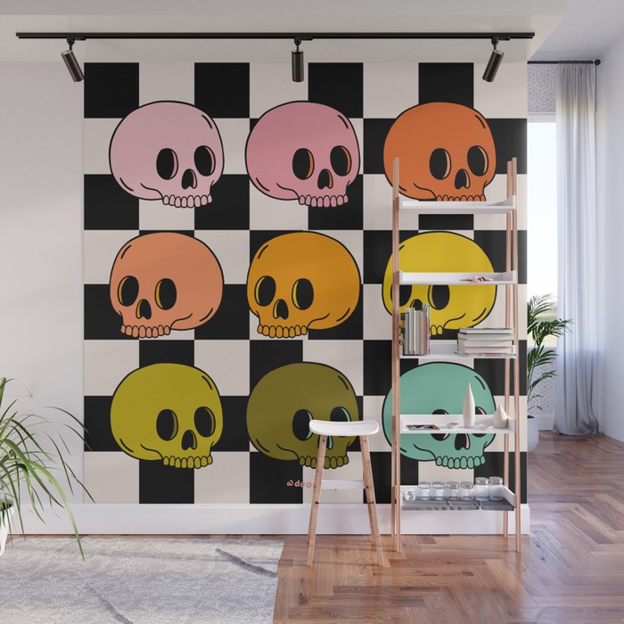 Rainbow Skulls Wall Mural Gallery Image 1