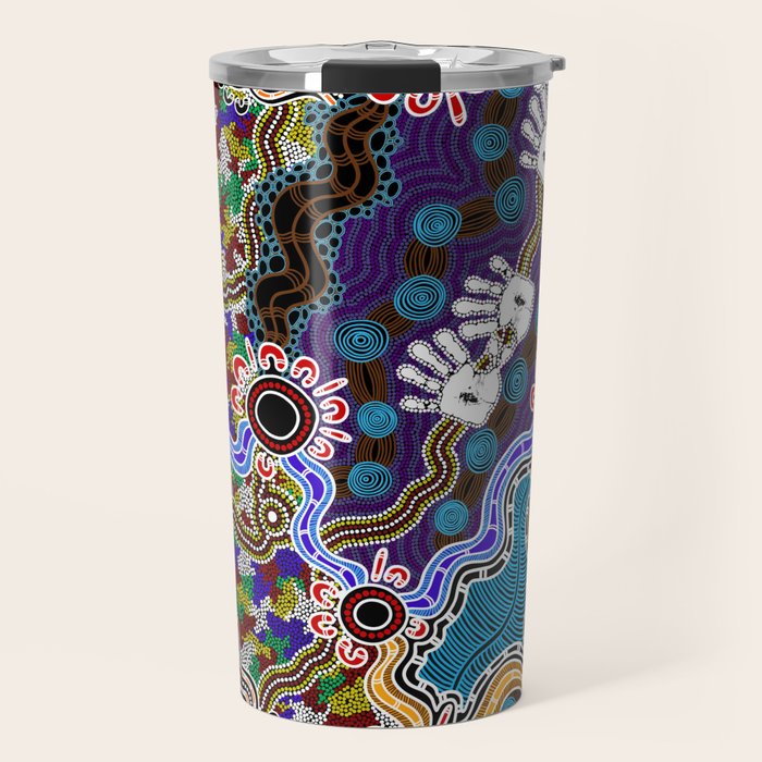 Authentic Aboriginal Art - Discovering Your Dreams Travel Mug Gallery Image 1