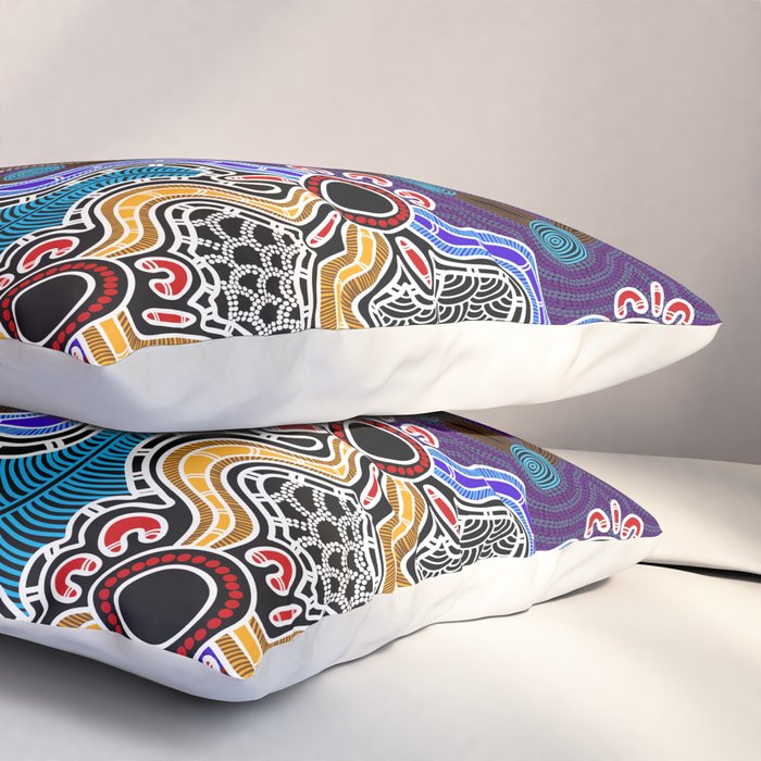 Authentic Aboriginal Art - Discovering Your Dreams Pillow Sham Gallery Image 3
