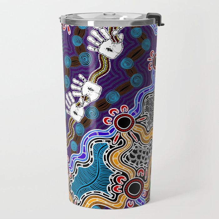 Authentic Aboriginal Art - Discovering Your Dreams Travel Mug Gallery Image 2