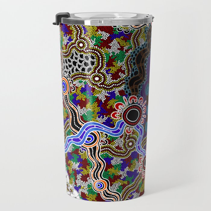 Authentic Aboriginal Art - Discovering Your Dreams Travel Mug Gallery Image 3
