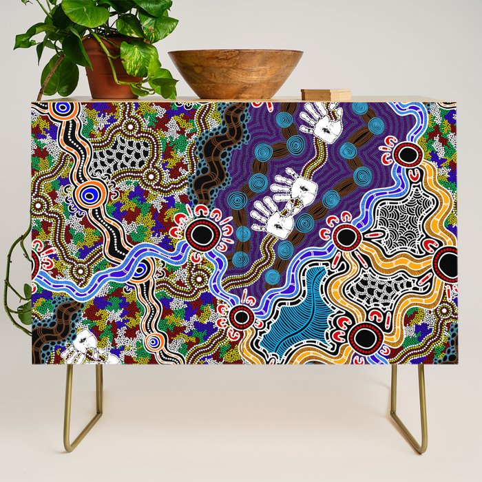 Authentic Aboriginal Art - Discovering Your Dreams Credenza Gallery Image 1