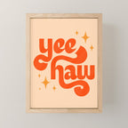 Yee Haw - Orange on Cream Mini Art Print Gallery Image 1