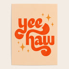 Yee Haw - Orange on Cream Poster Gallery Image 4