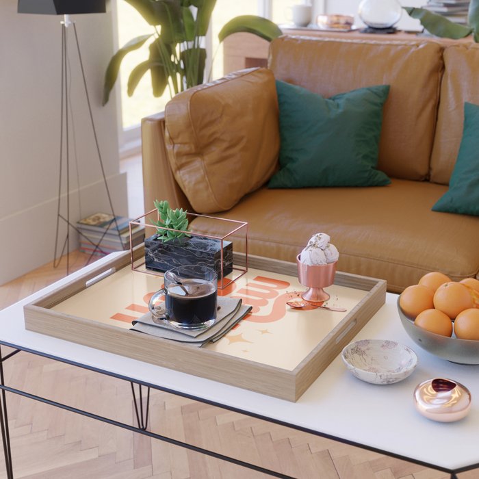 Yee Haw - Orange on Cream Serving Tray Gallery Image 2