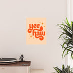 Yee Haw - Orange on Cream Poster Gallery Image 2