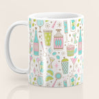 Retro Mid Century Happy Hour - Pink Green and Blue Coffee Mug Gallery Image 3