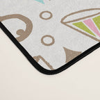 Retro Mid Century Happy Hour - Pink Green and Blue Desk Mat Gallery Image 4