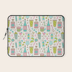 Retro Mid Century Happy Hour - Pink Green and Blue Laptop Sleeve Gallery Image 1