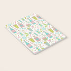 Retro Mid Century Happy Hour - Pink Green and Blue Notebook Gallery Image 3