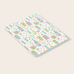 Retro Mid Century Happy Hour - Pink Green and Blue Notebook Gallery Image 2